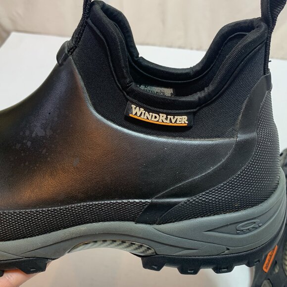 Wind River Mens Black Ankle Rubber Boot Shoe Size 9 Waterproof - Picture 5 of 12